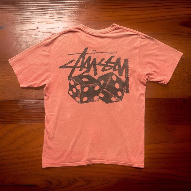 Stüssy Men's T-shirt - Pink/Black - M on Productcaster.