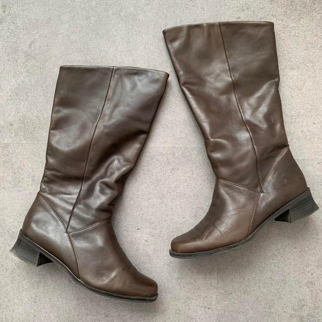 Vintage Women's Mid calf Boots - Brown - UK 3 on Productcaster.