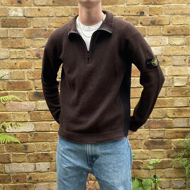 Stone Island Men's Jumper - Brown - M on Productcaster.