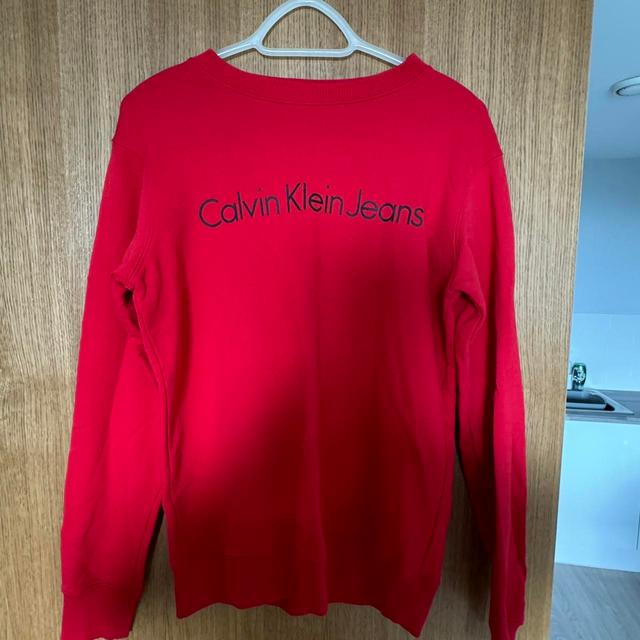 Calvin Klein Men's Jumper - Red - S on Productcaster.