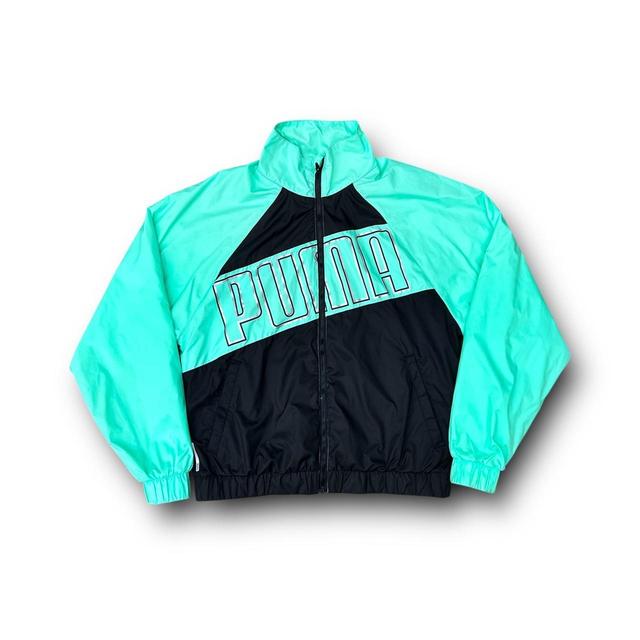 Puma Men's Windbreaker Jacket - Green/Multi - XS on Productcaster.