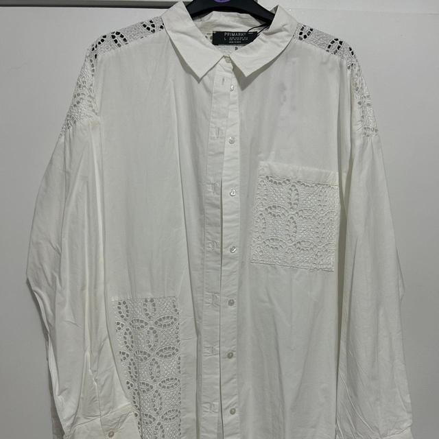 Primark Women's Shirt - White - L on Productcaster.