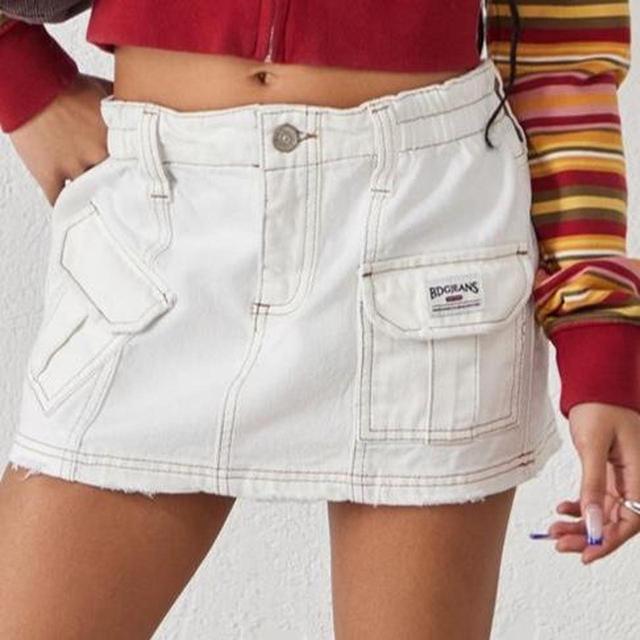 Urban Outfitters Women's Skirt - White/Cream - S on Productcaster.