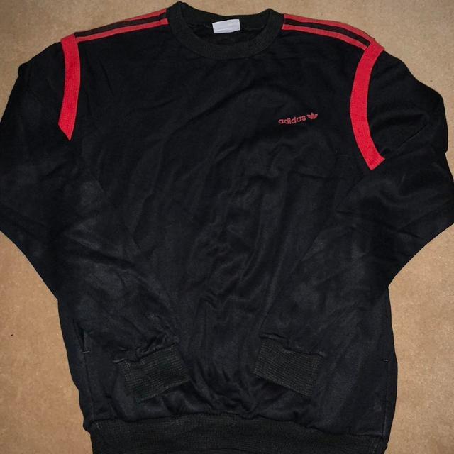 Adidas Men's Jumper - Red/Black - M on Productcaster.