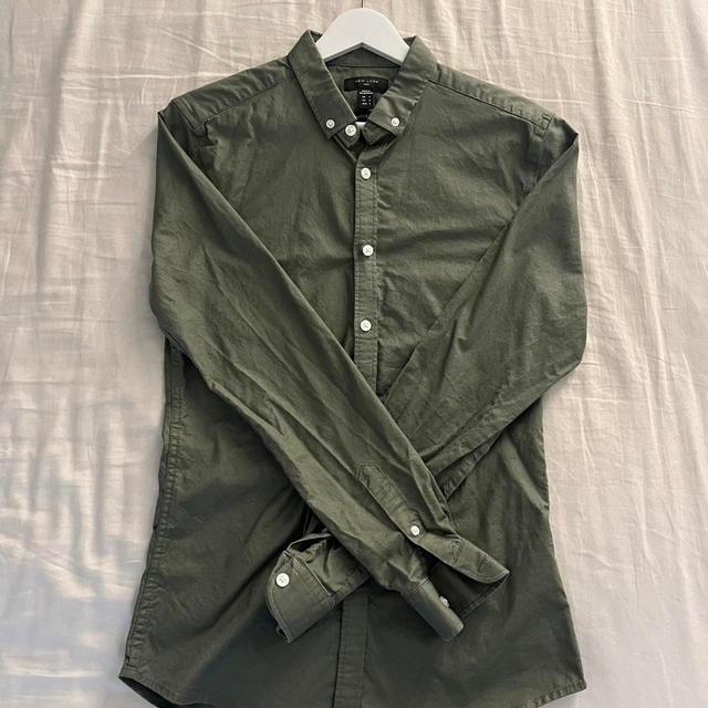 New Look Men's Shirt - Green/Khaki - S on Productcaster.