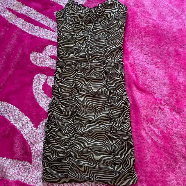 H&M Women's Bodycon Dress - Brown/Multi - XXS on Productcaster.