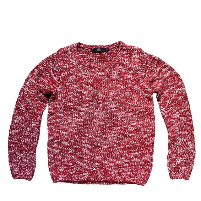 Vintage Women's Jumper - Red/White - S on Productcaster.