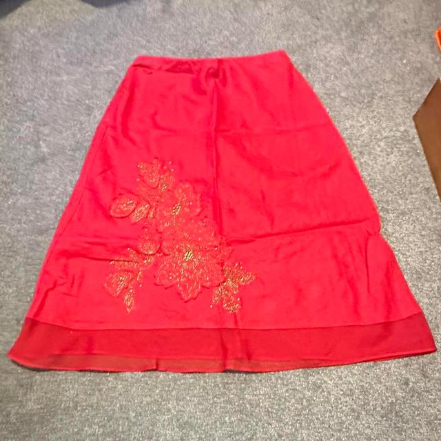 Preloved Women's Party Skirt - Red - UK 8 on Productcaster.