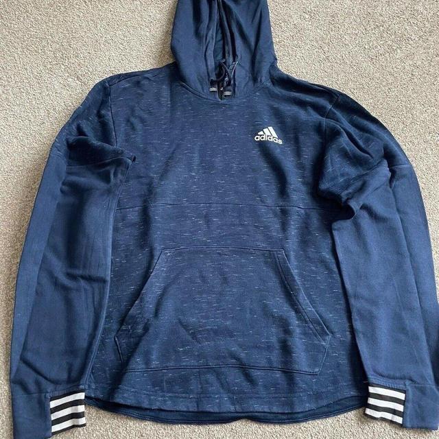 Adidas Men's Sweatshirt - Blue - S on Productcaster.