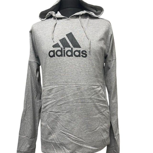 Adidas Men's Hoodie - Grey - M on Productcaster.