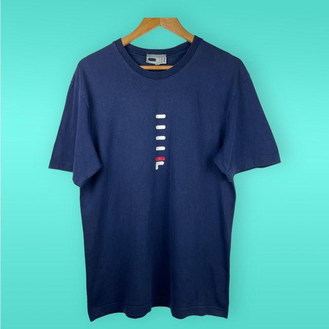 Fila Men's T-shirt - Navy - M on Productcaster.