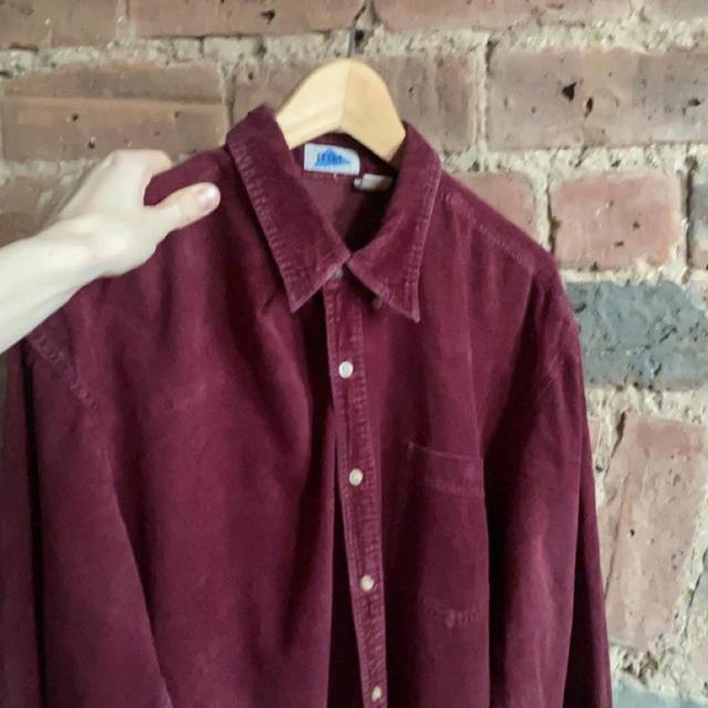 Vintage Men's Shirt - Burgundy/Red - XL on Productcaster.