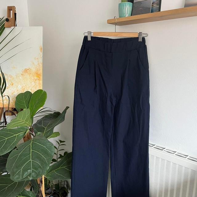 Women's Wide leg Trousers - Navy - M on Productcaster.