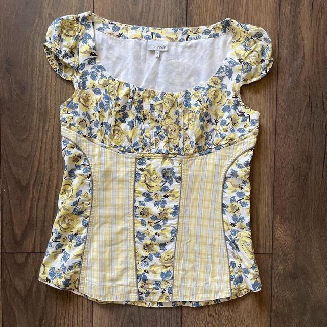 Next Women's Blouse - Yellow/Blue - 10 on Productcaster.