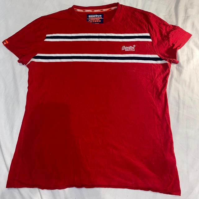 Superdry Men's T-shirt - Red - L on Productcaster.