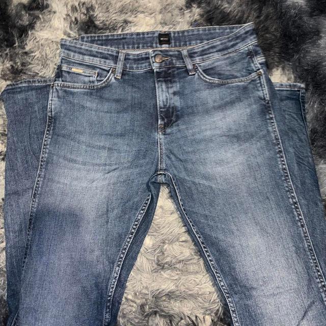 Hugo Boss Men's Jeans - Blue - L on Productcaster.