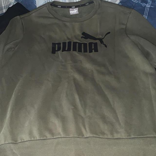 Puma Men's Jumper - Khaki/Green - M on Productcaster.