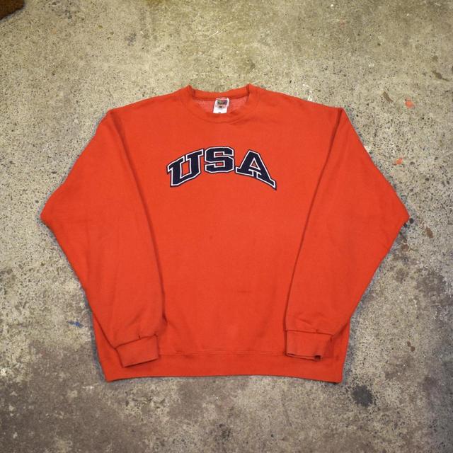 Fruit of the Loom Men's Sweatshirt - Red - XL on Productcaster.