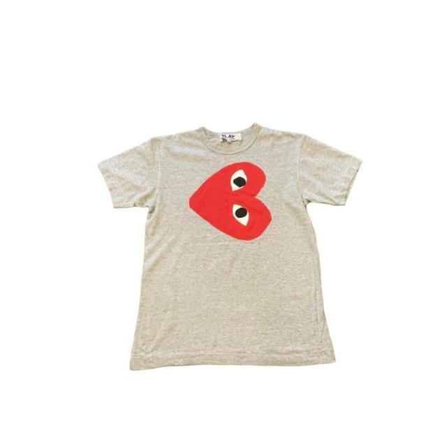 Comme des Garçons Play Men's T-shirt - Grey - S on Productcaster.