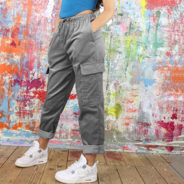 Handmade Women's Cargo Trousers - Grey - UK 18 on Productcaster.