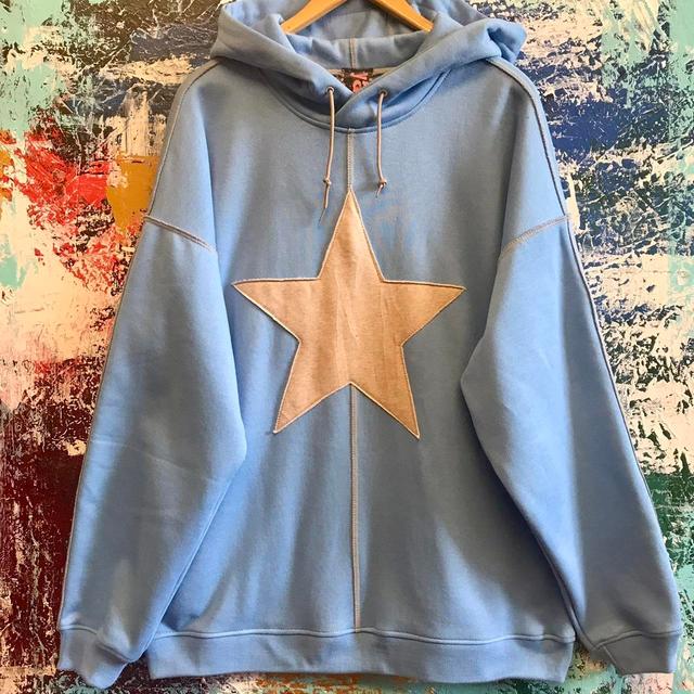 Handmade Women's Hoodie - Blue - S on Productcaster.