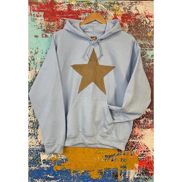 Custom Men's Hoodie - Blue - M on Productcaster.