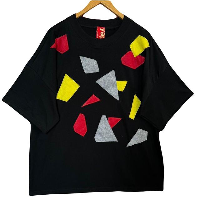 Handmade Men's T-shirt - Black/Multi - XXL on Productcaster.