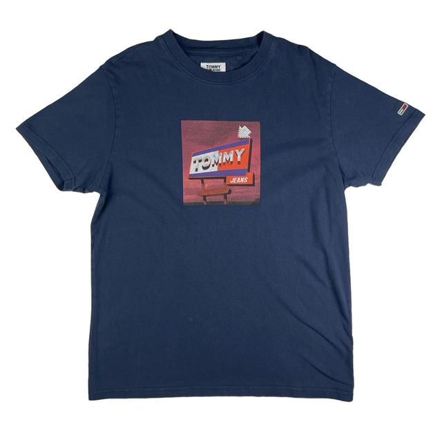 Tommy Hilfiger Men's T-shirt - Navy/Blue - M on Productcaster.