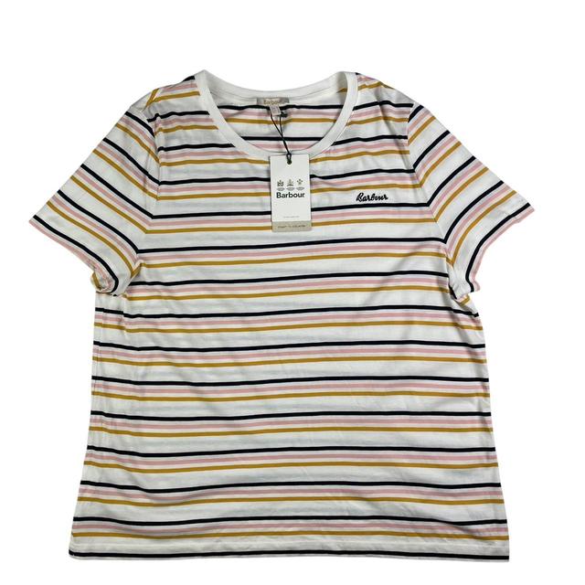 Barbour Women's T-shirt - White/Multi - 18 on Productcaster.