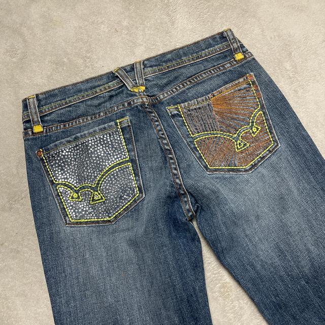 Miss Me Women's Low rise Embellished Jeans - Navy/Blue - 30" on Productcaster.