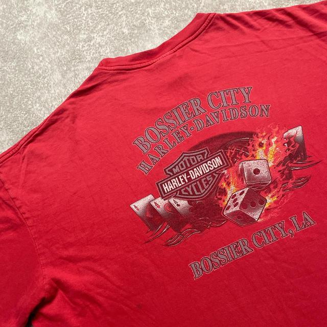 Harley Davidson Men's T-shirt - Red - L on Productcaster.