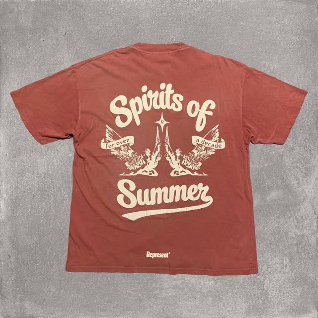 Represent Men's T-shirt - Red/Burgundy - M on Productcaster.