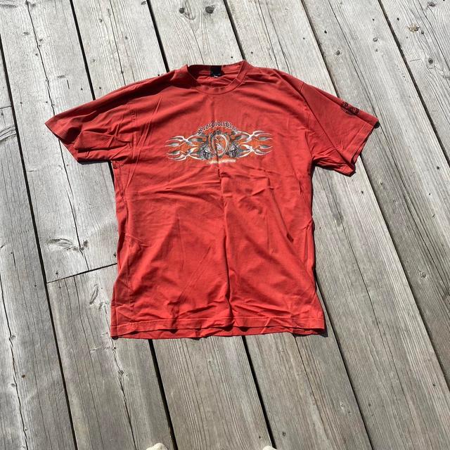 Men's T-shirt - Orange - XL on Productcaster.