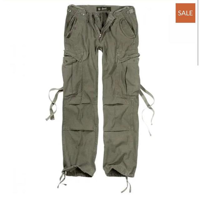 Vintage Women's Trousers - Khaki - UK 6 on Productcaster.