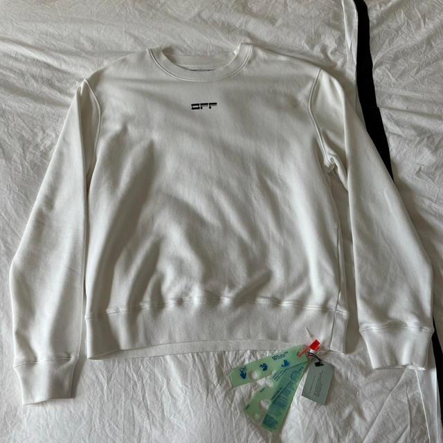 Off-White Men's Jumper - White - XL on Productcaster.