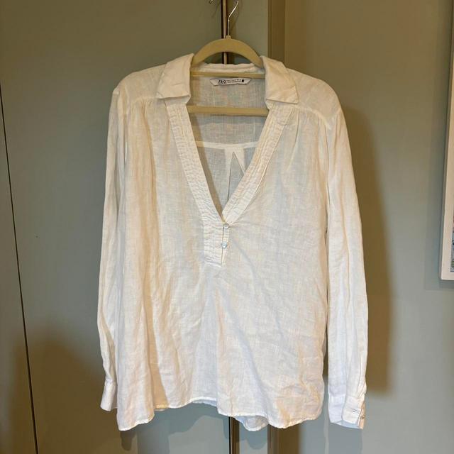 Zara Women's Shirt - White - S on Productcaster.