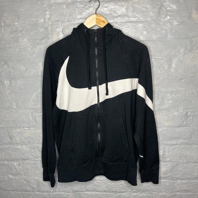 Nike Men's Hoodie - Black/White - M on Productcaster.