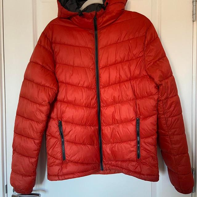 Next Men's Puffer Jacket - Orange/Red - M on Productcaster.