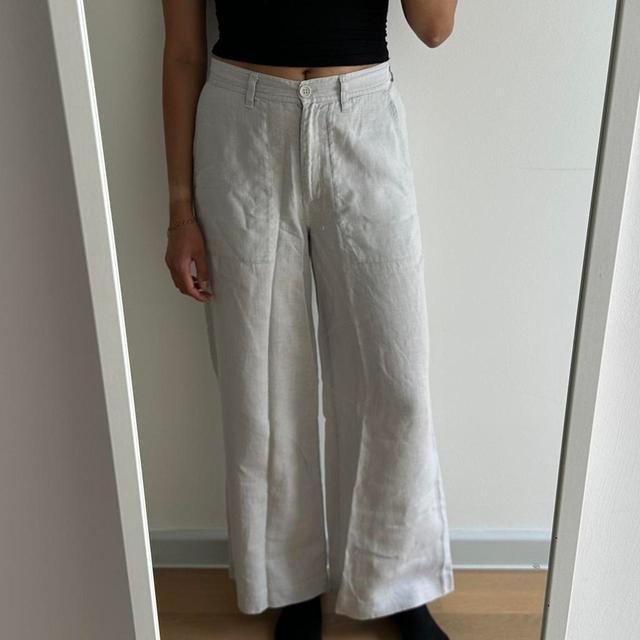 H&M Women's High waisted Trousers - Grey - S on Productcaster.