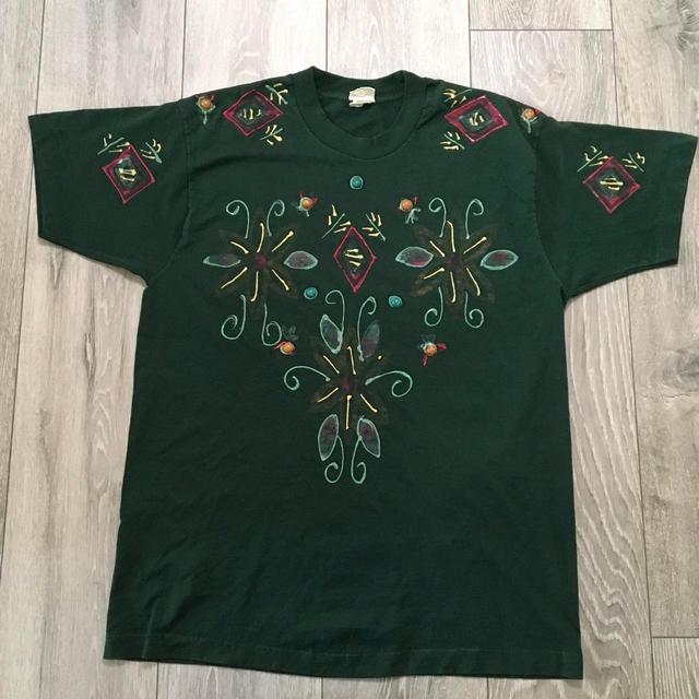 Preloved Men's T-shirt - Green - L on Productcaster.