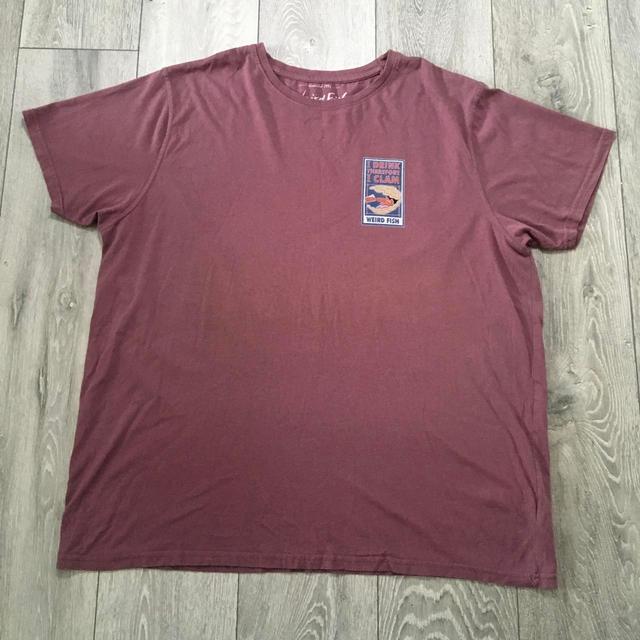 Weird Fish Men's T-shirt - Red/Burgundy - 3XL on Productcaster.