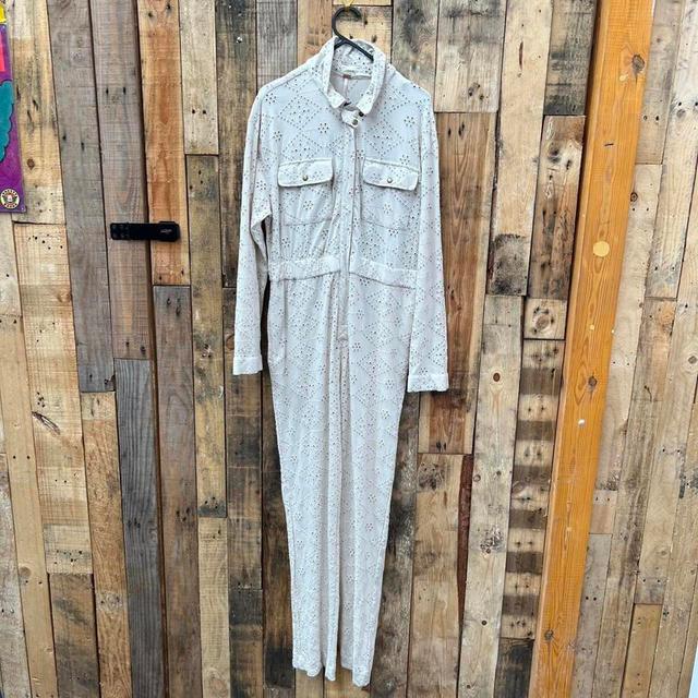 Free People Women's Jumpsuit - Cream - UK 6 on Productcaster.