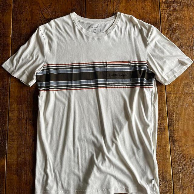 Quiksilver Men's T-shirt - White/Multi - M on Productcaster.