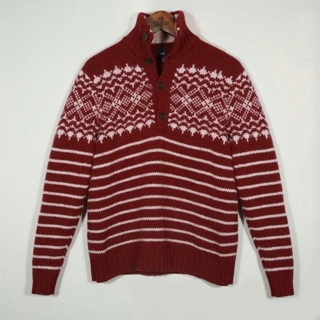 Gap Men's Jumper - Red - M on Productcaster.