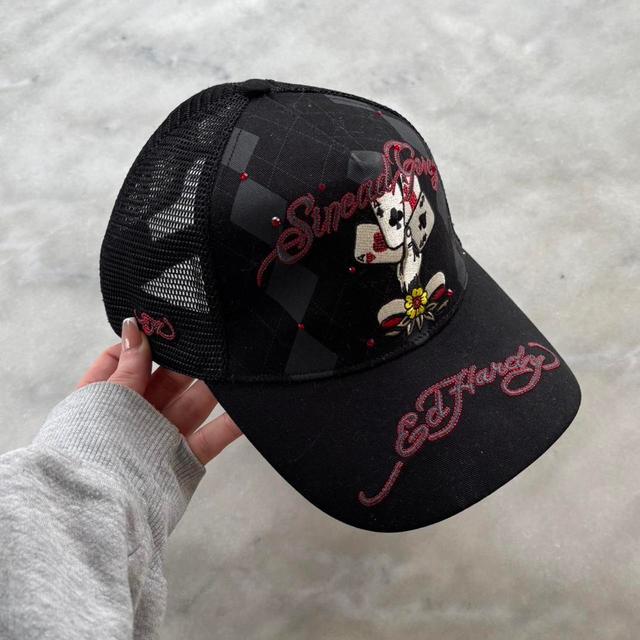 Ed Hardy Women's Hat - Black/Multi on Productcaster.