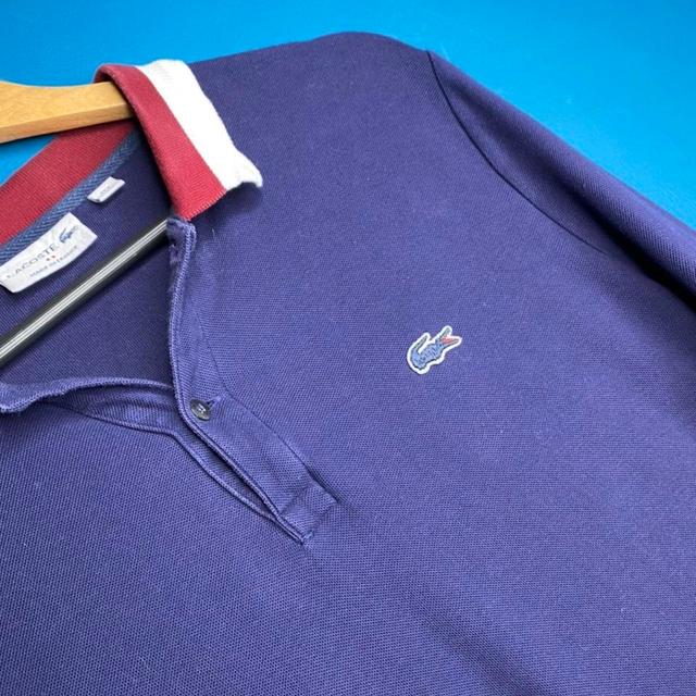 Lacoste Men's Polo shirt - Navy/Burgundy - M on Productcaster.