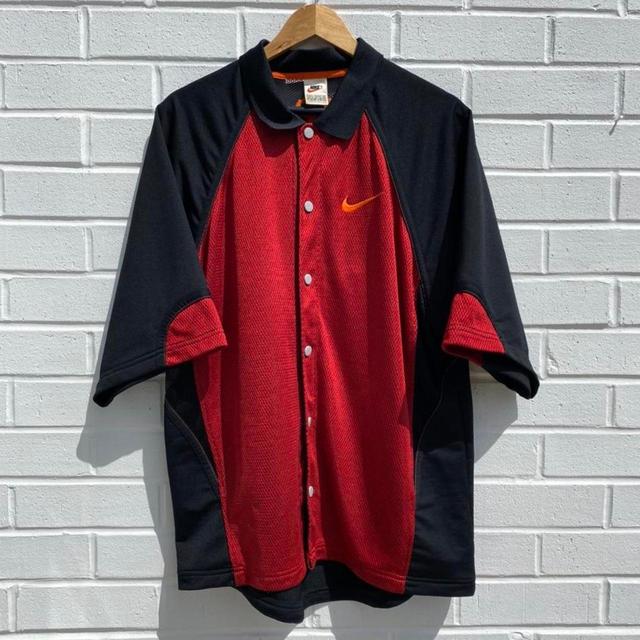 Nike Men's T-shirt - Red/Black - L on Productcaster.