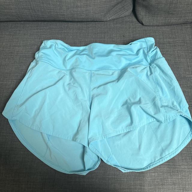 Lululemon Women's Shorts - Blue - UK 16 on Productcaster.