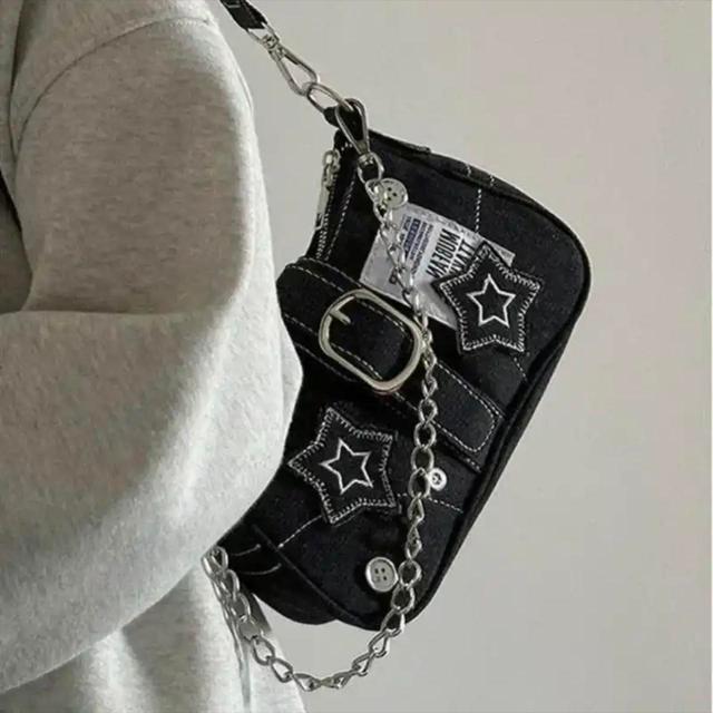 Handmade Women's Shoulder bags - Black/Silver on Productcaster.