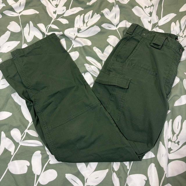 Men's Straight leg Cargo Trousers - Green/Khaki - 34" on Productcaster.